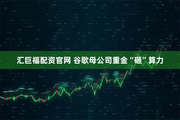 汇巨福配资官网 谷歌母公司重金“砸”算力