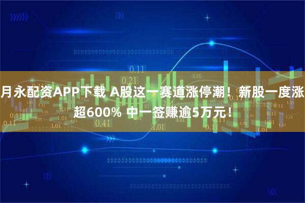 月永配资APP下载 A股这一赛道涨停潮!新股一度涨超600% 中一签赚逾5万元!